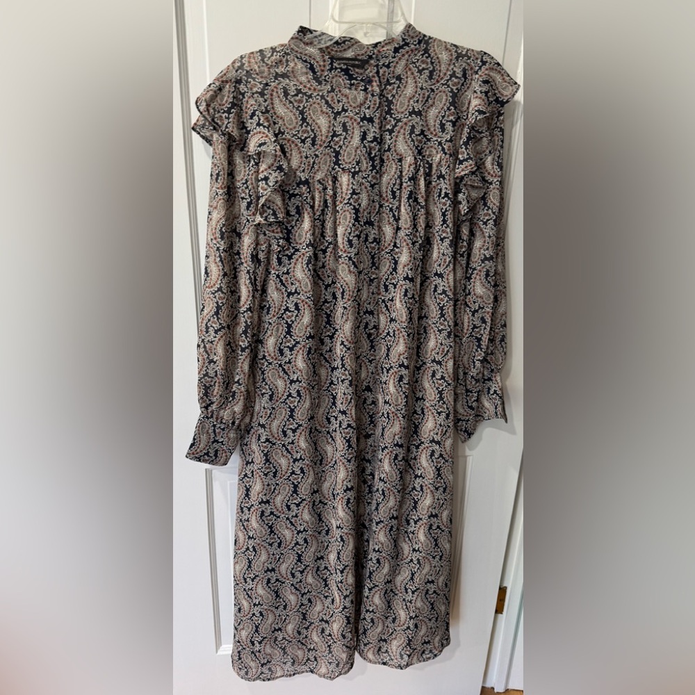 Elegant Paisley Print Dress- Banana Republic Factory